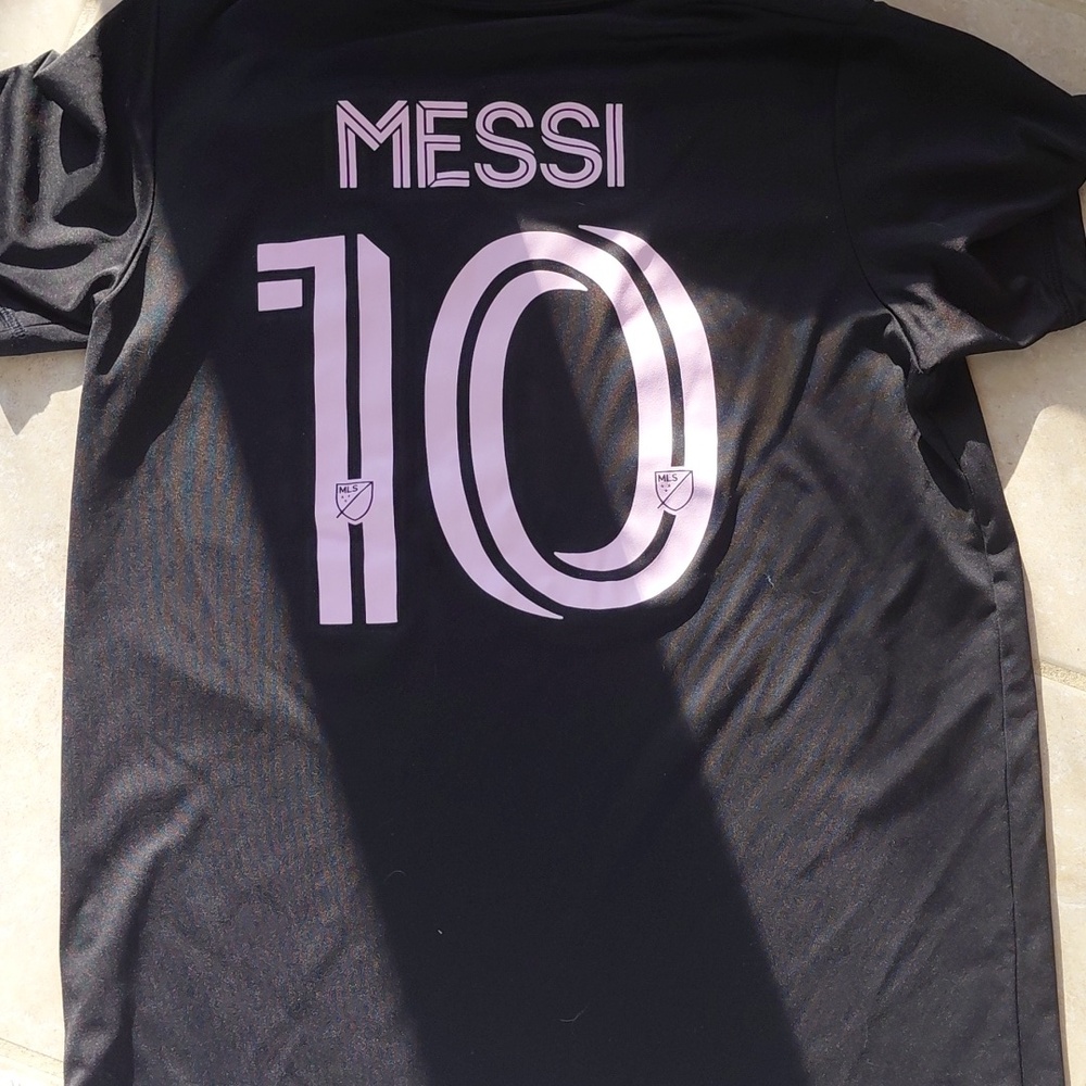 Messi Adidas Jersey Kids Large Size Black And Pink Number 10 Official Gear